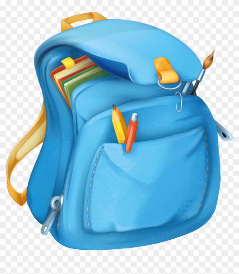Blue Bag Backpack - Vector Graphics #1002917