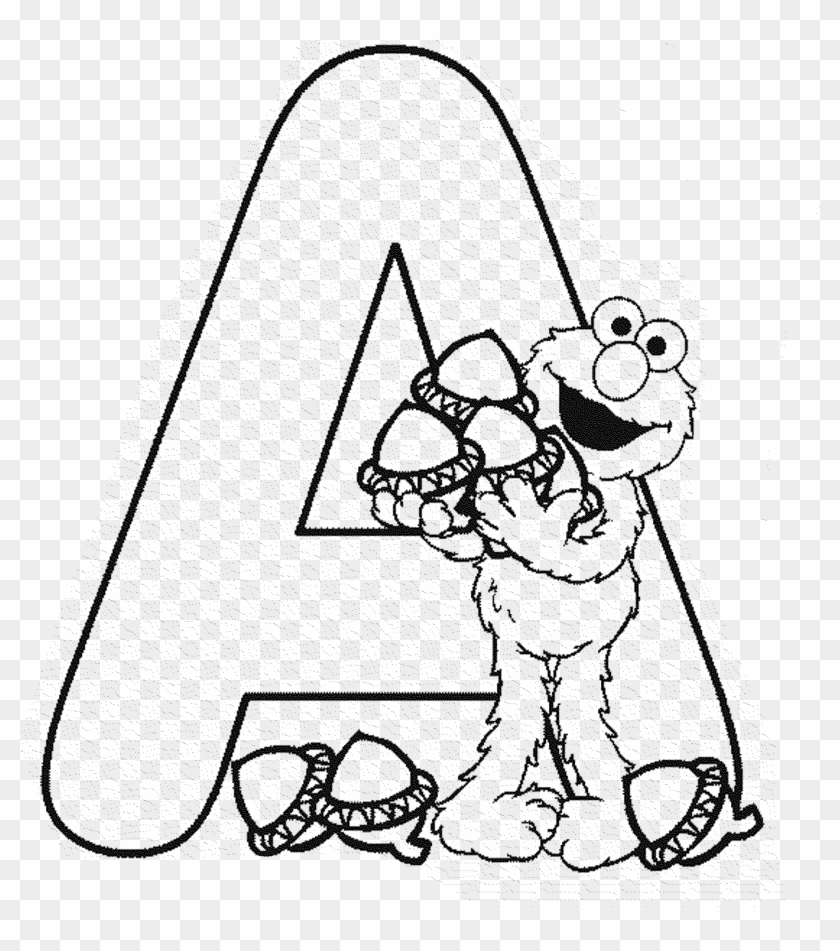 Drawing Fancy Abc Coloring Pages 23 Sesame Street Abc - Sesame Street Letter Printable #1002986