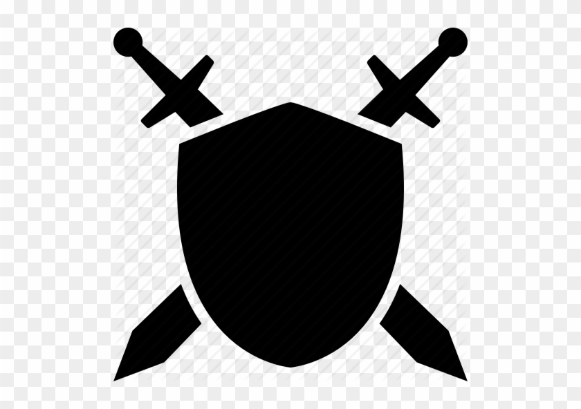 Shield With Sword Cross Clip Art At - Sword And Shield Symbol #1003003