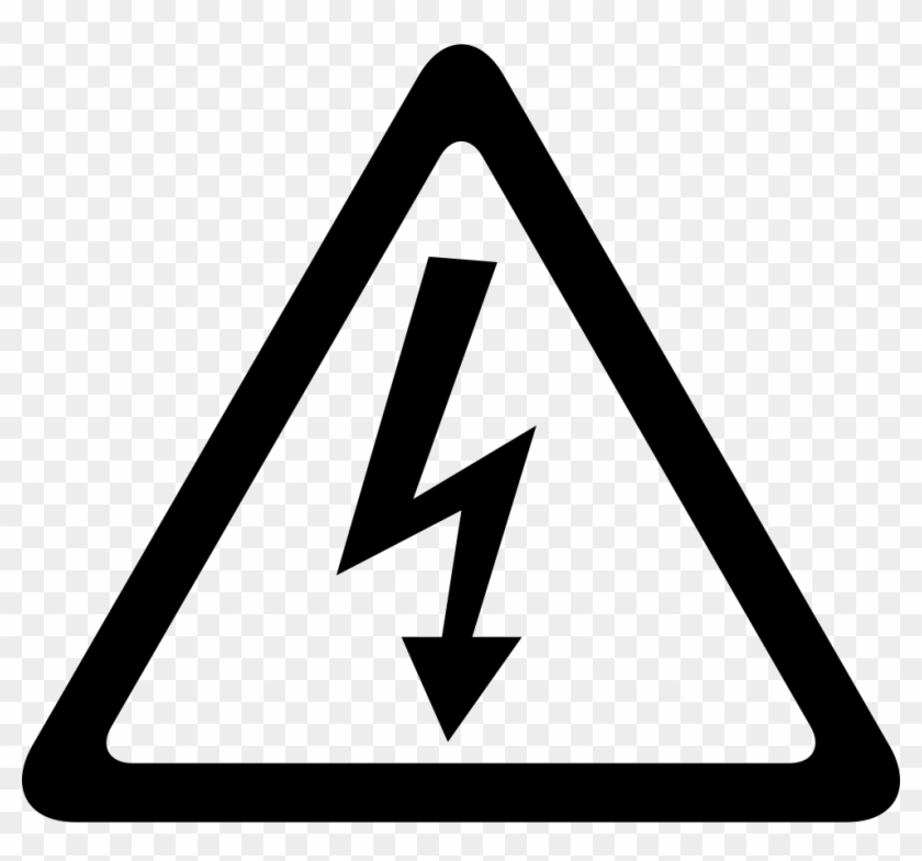Arrow Bolt Signal Of Electrical Shock Risk In Triangular - Safety Electricity And Water #1003363