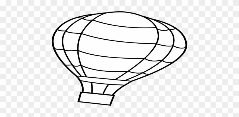 Vintage Hot Air Balloon Basket Template Black And White - Hot Air Balloon #1003650