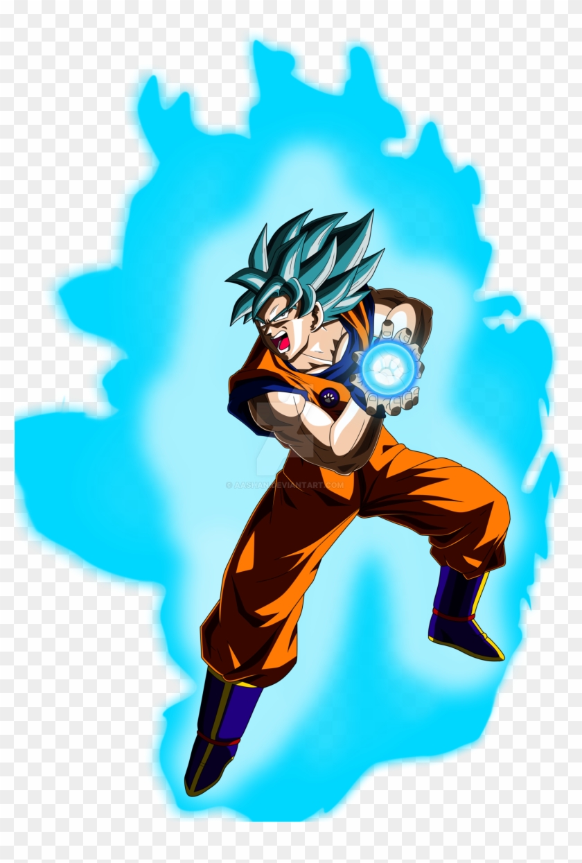 Aashananimeart Goku Super Saiyan Blue Kamehameha Pose - Aashananimeart Goku Super Saiyan Blue Kamehameha Pose #1003734