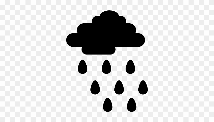 Cloud With Raindrops Vector - Rain #1004095