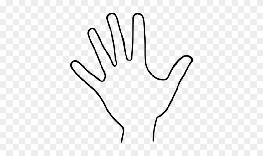 Hand Outline Clip Art - Hand Print Outline #1004863