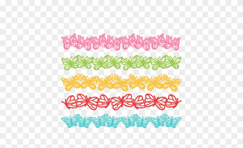 Butterfly Borders Svg Scrapbook Cut File Cute Clipart - Clip Art #1004929