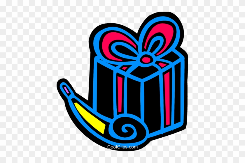 Birthday Gift With A Noise Maker Royalty Free Vector - Birthday Gift With A Noise Maker Royalty Free Vector #1005836