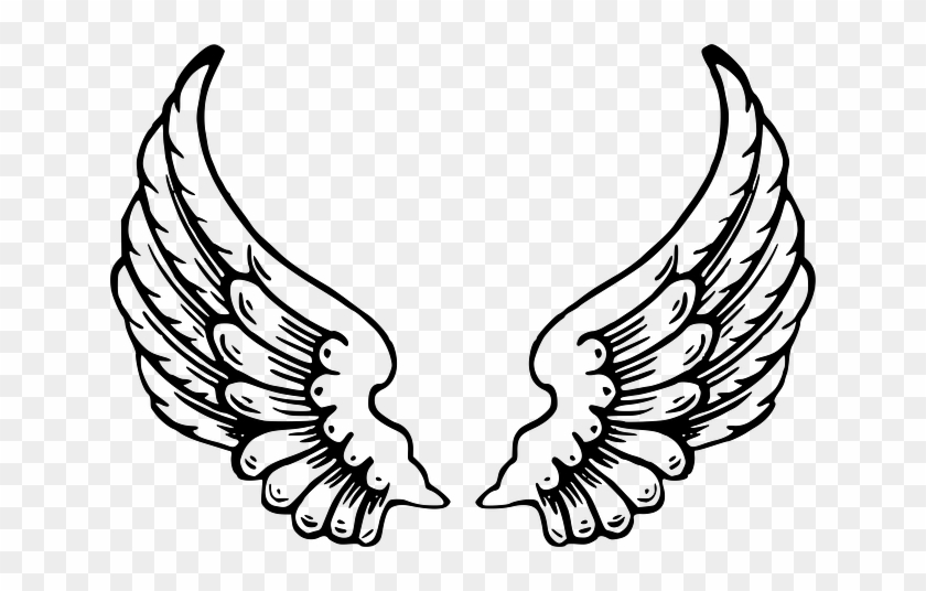 Line Drawings Of Angels - Angel Wings Cut Out #1005931