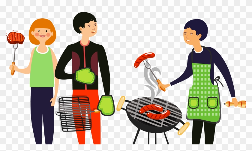 Barbecue Chicken Buffet Steak - 聚会 卡通 Png #1005997
