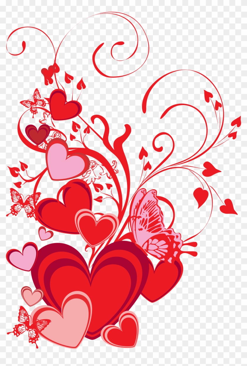 Clipart Heart Butterflies - Corazones San Valentin Png #1006222