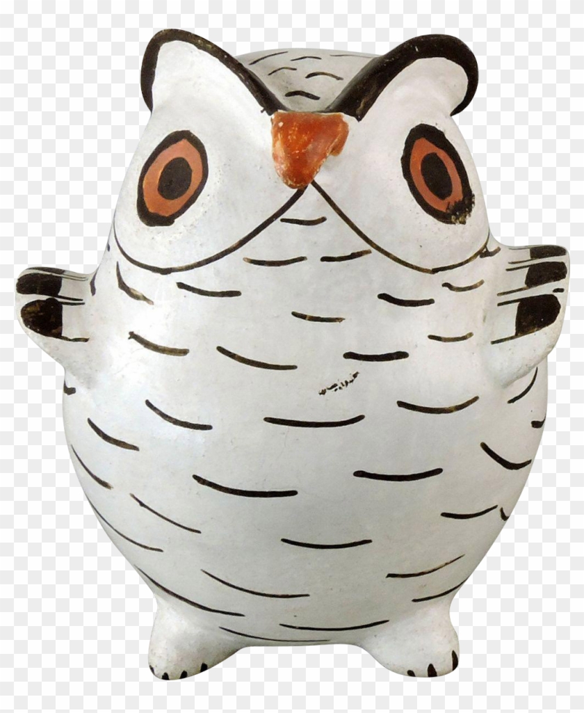 Adorable Wide Eyed Owl By Noted Acoma Pueblo Indian - Great Horned Owl #1006477