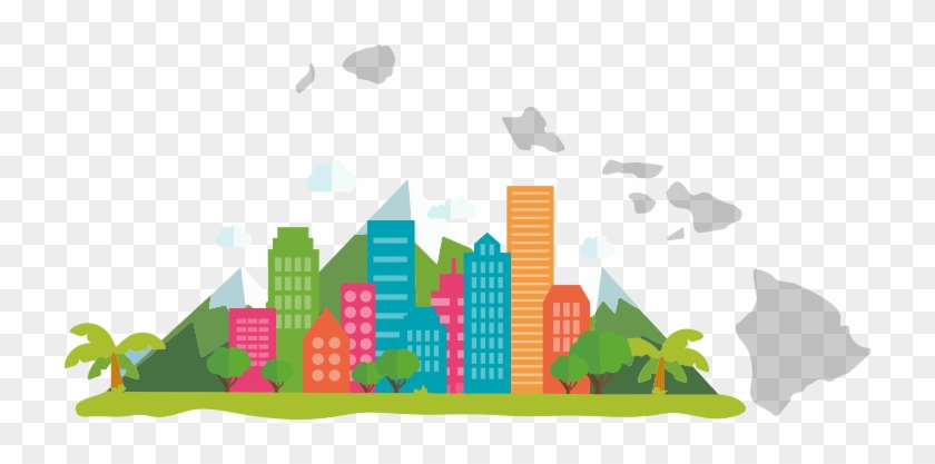 Hawaiian Island Clip Art - Hawaii City Clip Art #1006566