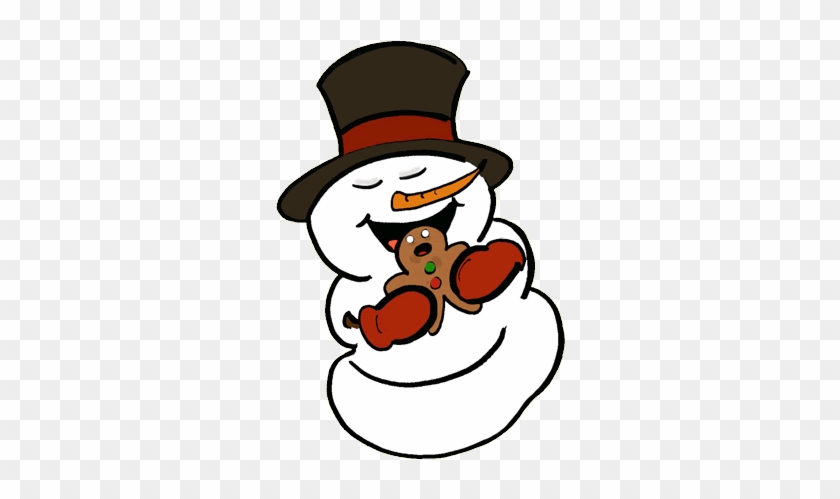 Snowman Clip Art - Snowman Eating Clipart #1006642