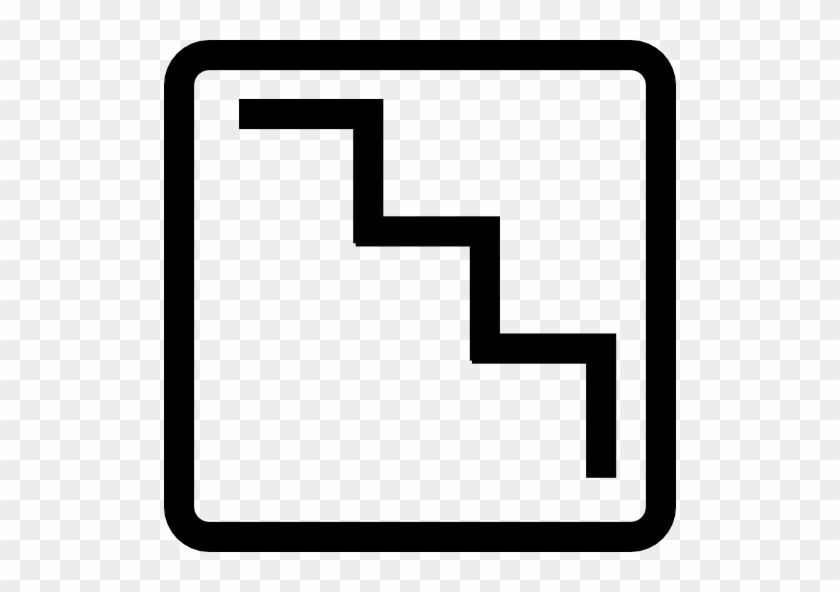 Stairs In A Square Sign Vector - Square Plus Button #1006740