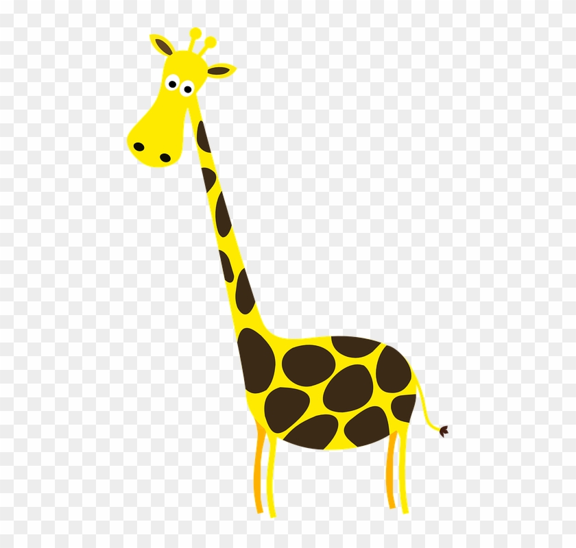 Giraffe Clip Art, Giraffe Silhouette Clip Art, Giraffe - Cartoon Giraffe #1006790