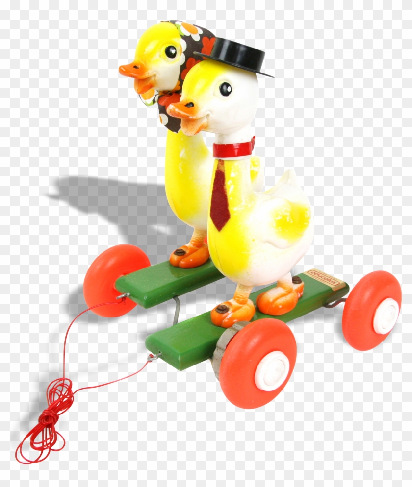 Jouet À Tirer Avec Couple De Canards Educalux - Push & Pull Toy #1006843