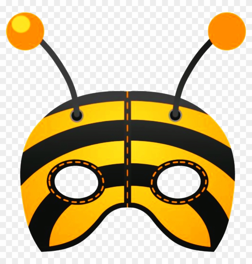 Mask Bee Costume Mardi Gras Halloween - Printable Bee Mask Template #1006906