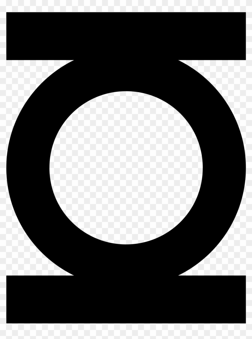 Green Lantern Icon Free Png - Green Lantern Symbols Black And White #1006907