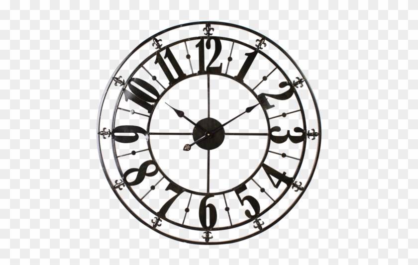 Black Metal Wall Clock - Large Metal Wall Clock #1007031