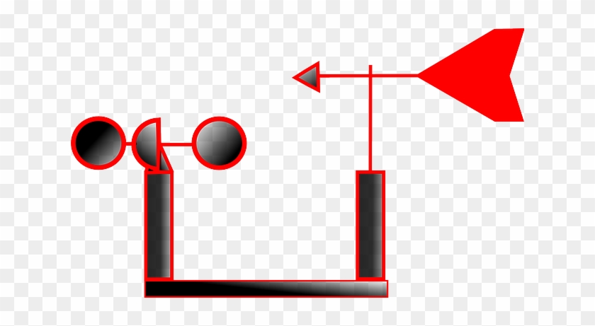 Direction, Wind, Vane, Measure, Gust - Weather Instrument Clip Art #1007128