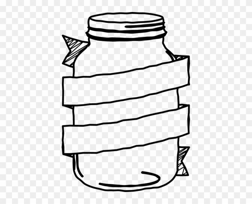 Mason Jar With Banner Stamp - Jar #1008024