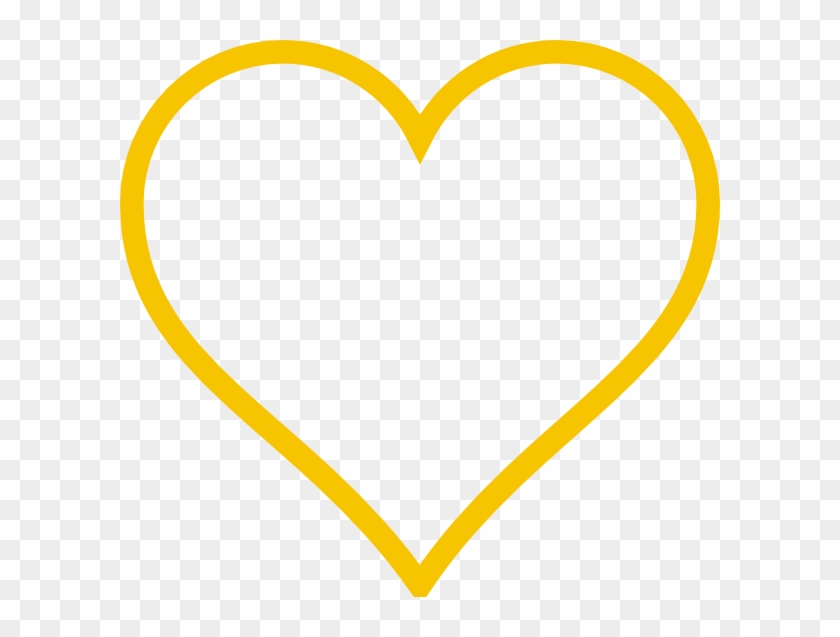 This Free Clip Arts Design Of Bright Gold Heart - Heart Clipart Black And White #1008659