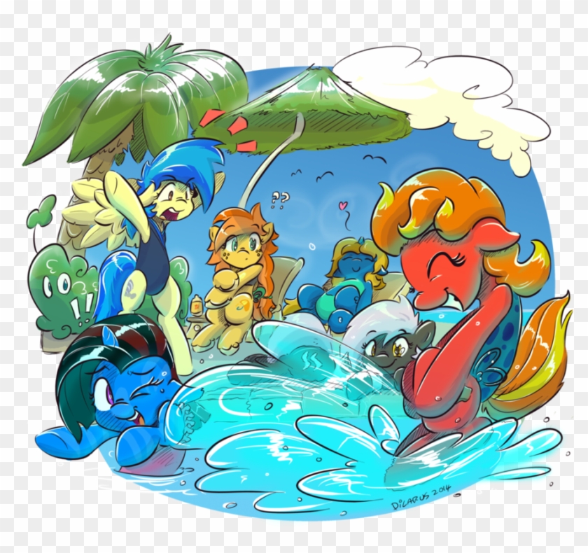 Pretty Pony Pool Party Part 2 By Dilarus - Mlp Pool Base #1008921