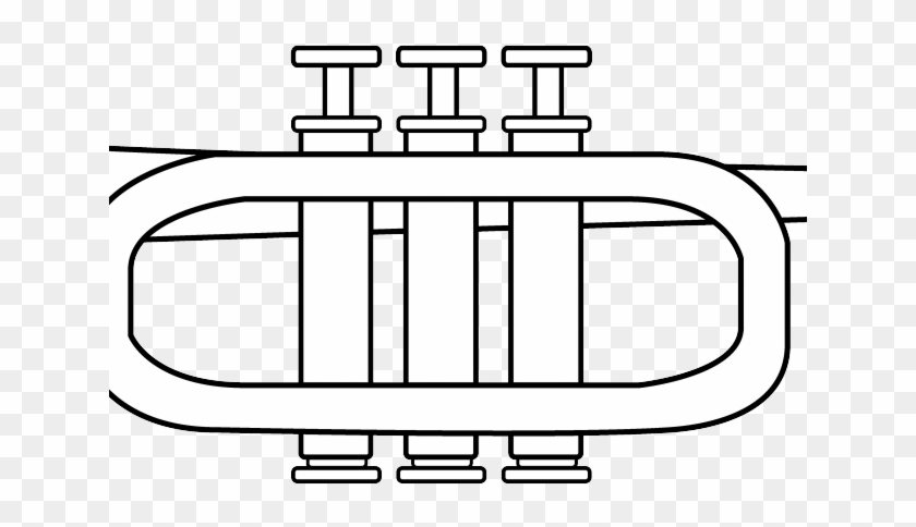 Simple Clipart Trumpet - Coloring Sheet Of Trumpet #1009997