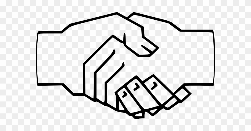 Handshake Clip Art At Clker Com Vector Clip Art Online - Line Art #1010179