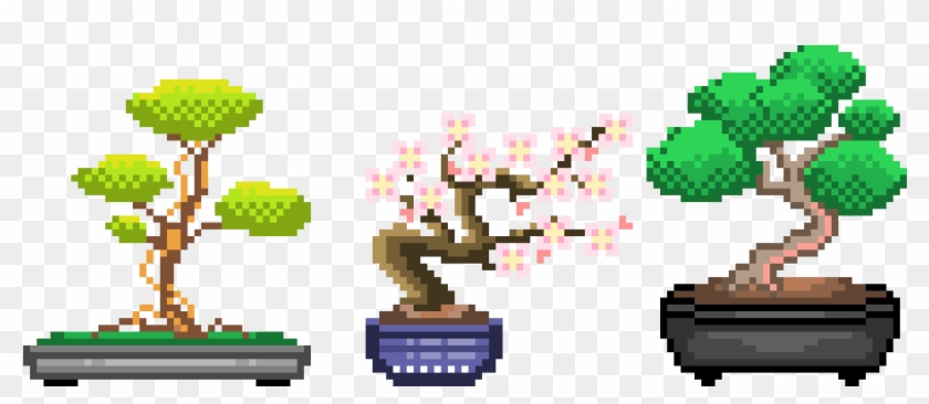 “ ✿ Bonsai Trees ✿ ” - Bonsai Pixel Art #1010403