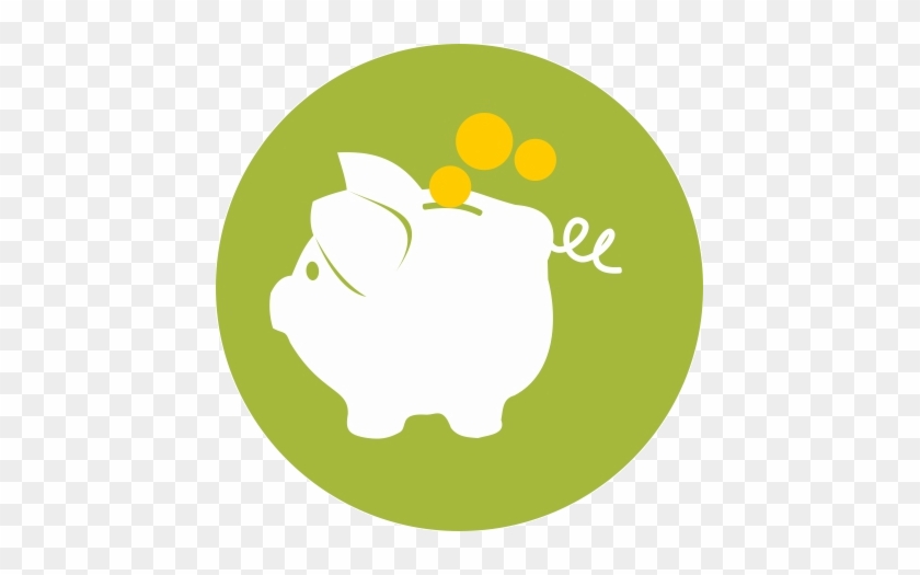 Fares Image Piggy Bank On Green It - Illustration #1011057