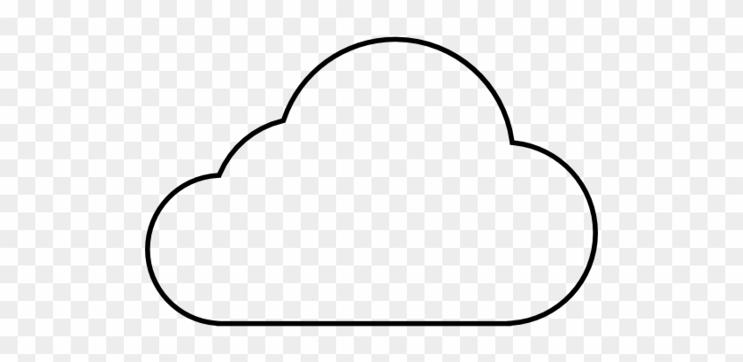 Cloud Thin Outline - Coloring Book #1011281