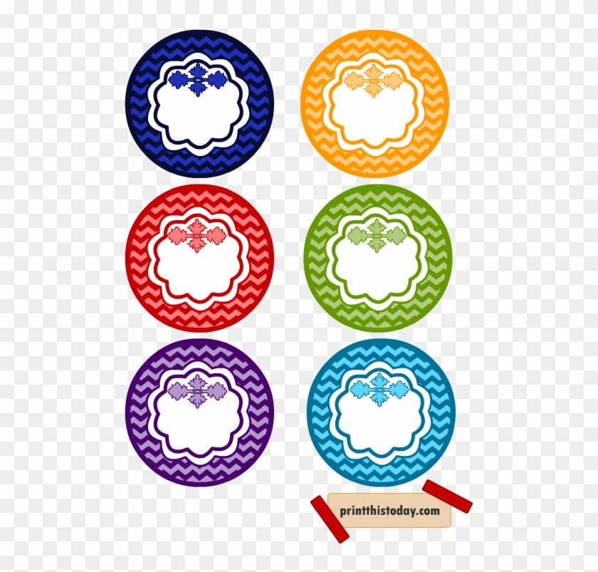 Colorful Jar And Pantry Labels {set 1} - Free Editable Round Labels #1011729