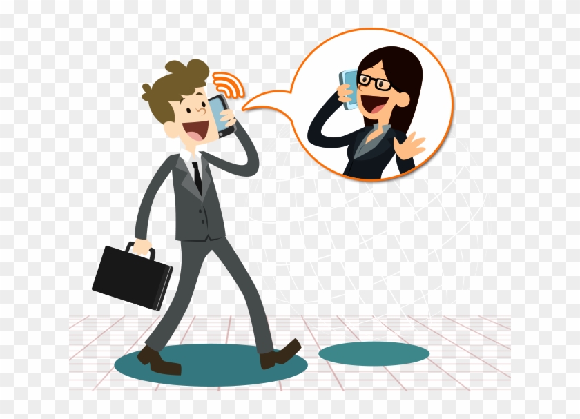 Telephone Communication Mobile Phone Euclidean Vector - Cartoon Talking On The Phone Png #1011850