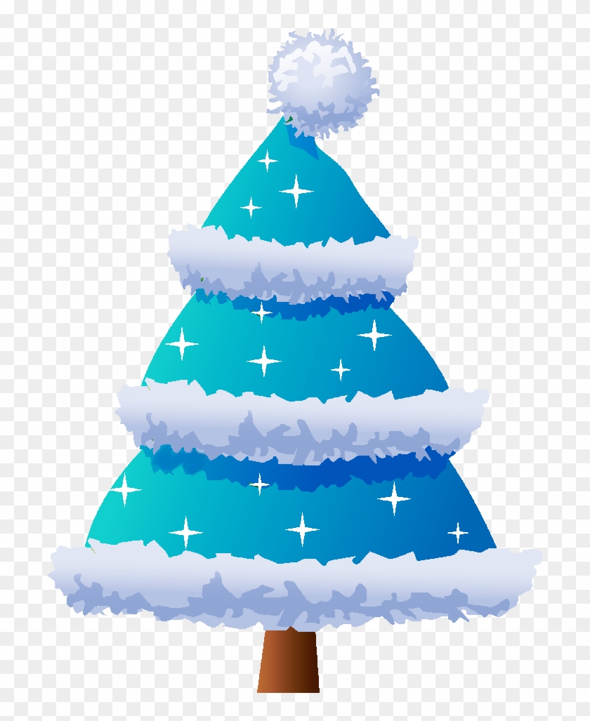 Blue Christmas Tree - Christmas Tree Clipart Blue #1012764