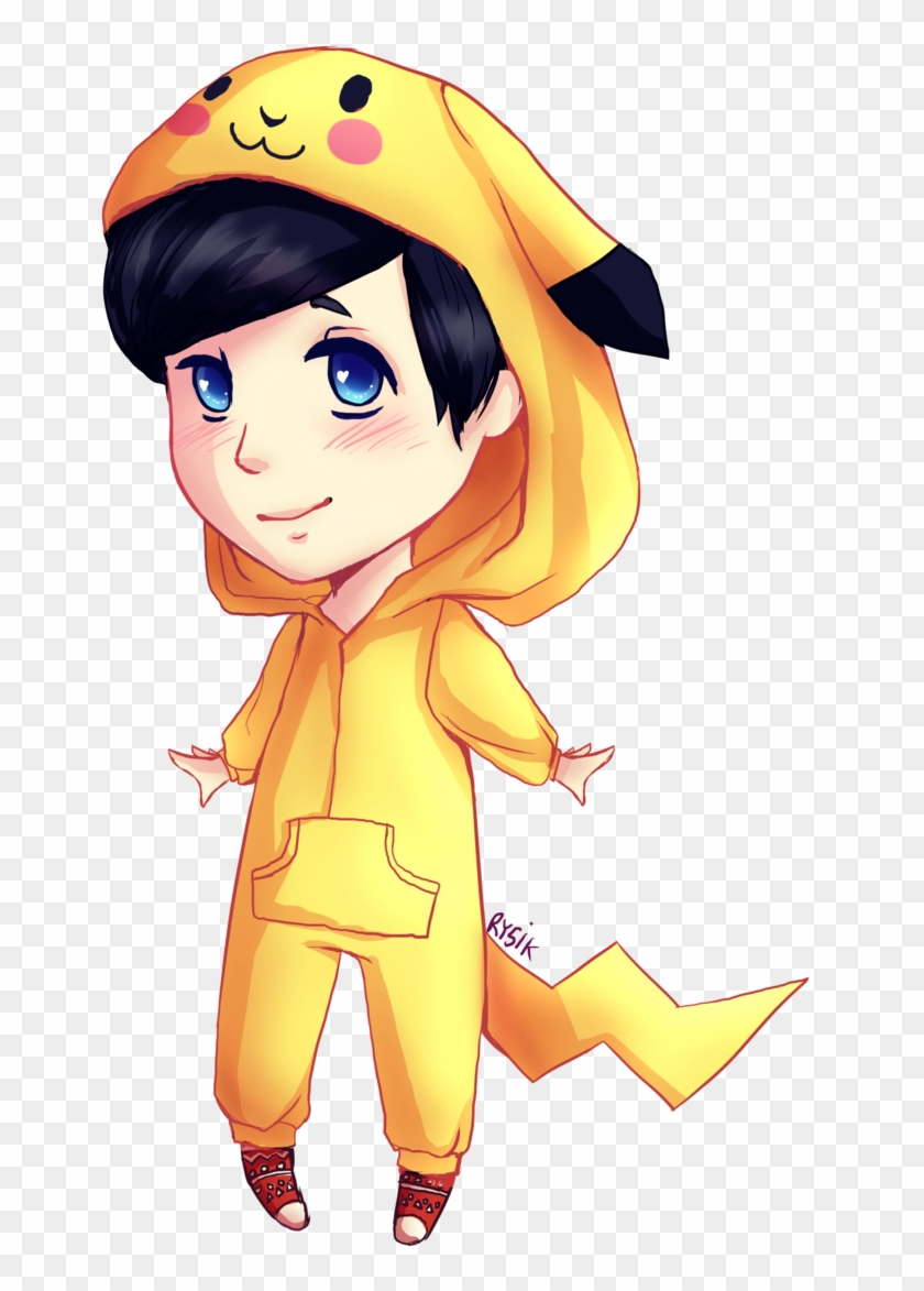 Phil Lester Cute Chibi By Rysikart Phil Lester Cute - Phil Lester Anime Drawing #1012900