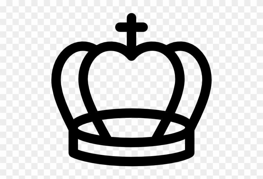 Royal Cross Crown Outline Free Icon - Outline Of A Crown #1013140
