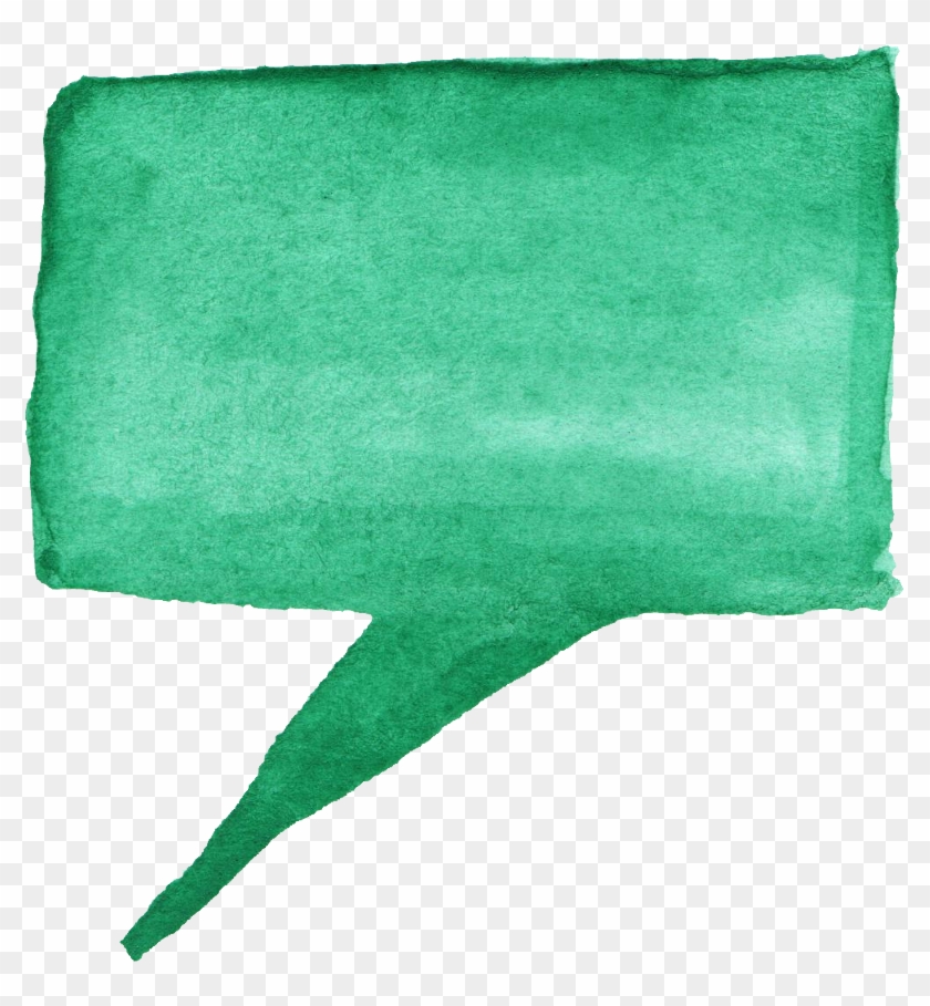 Free Download - Green Watercolor Speech Bubble #1014206