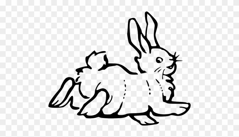 Smiling Rabbit Vector Drawing Public Domain Vectors - Rabbit Clip Art #1014255