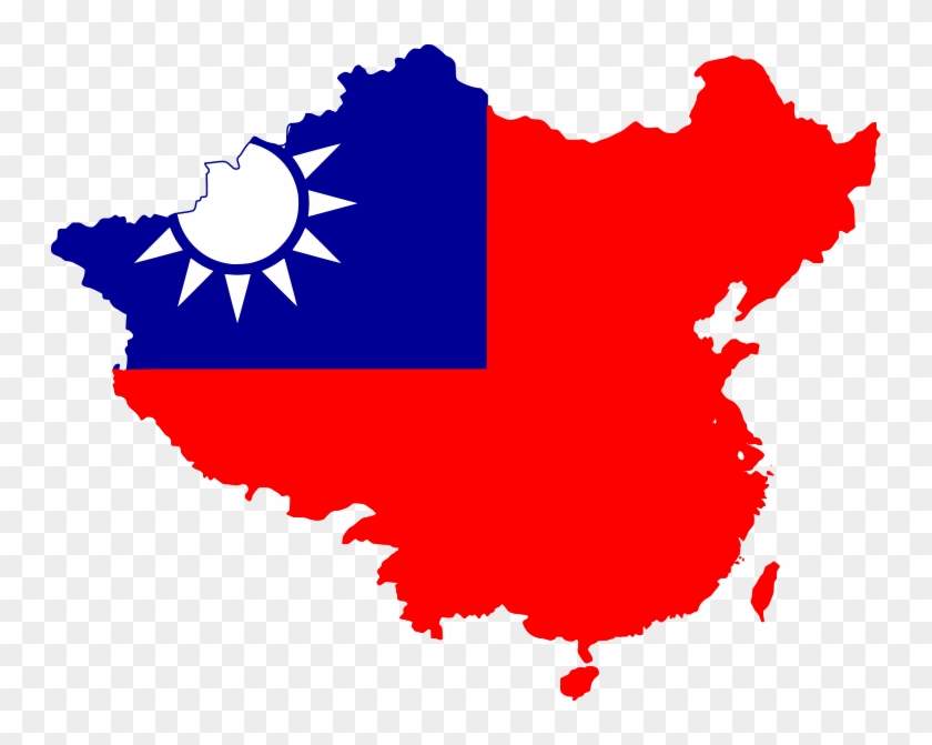 Flag Map Of The Republic Of China - Republic Of China Map #1014669