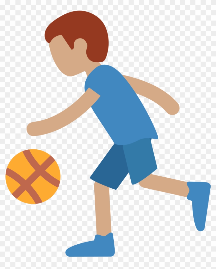 File - Twemoji2 26f9-1f3fd - Svg - Cartoon Girl Basketball Player #1015168