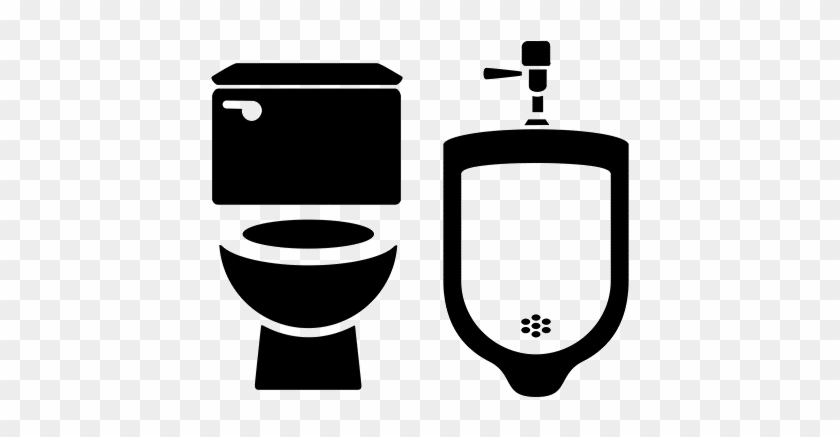 Toilet And Urinal Graphic - Bathroom Toilet Sign #1015380