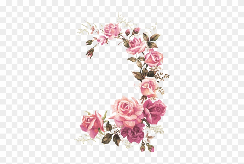 158 - Vintage Flower Corner Png #1015464