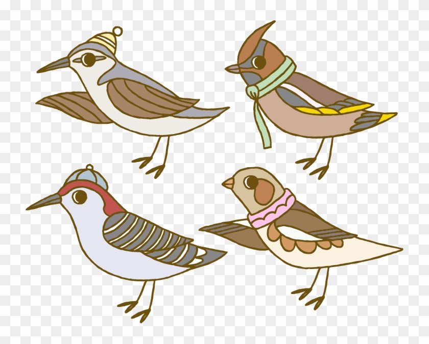 卡通矢量冬天小鸟麻雀动物 - Bird #1015540