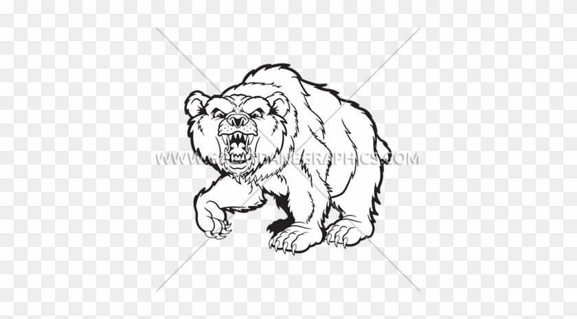 Growling Bear Mascot - Cartoon #1015802