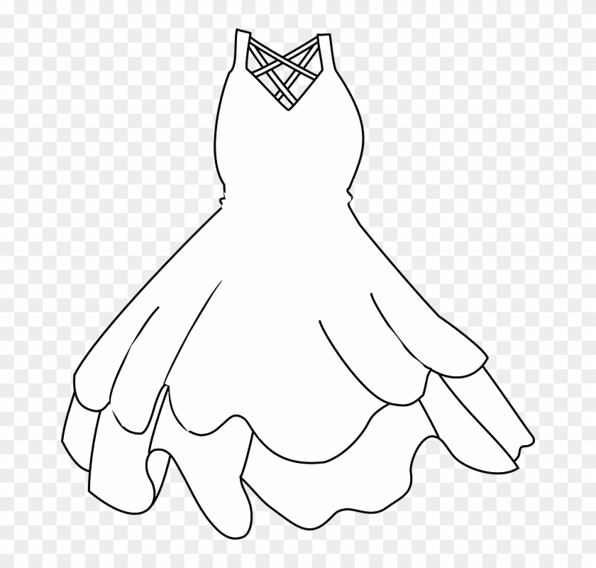 Collection Of Cartoon Wedding Clipart - White Dress Clipart #1016176