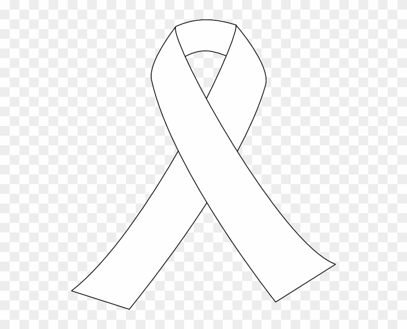 White Ribbon Clip Art Vector Clip Art Online Royalty - White Cancer Ribbon Png #1016236