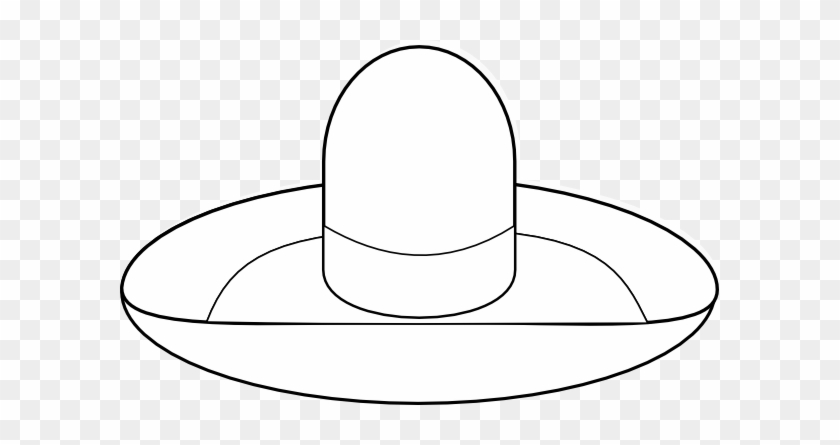Sombrero Outline Clip Art - Desenho De Chapeu Mexicano #1016238