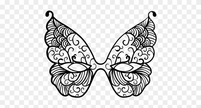 Butterfly Carnival Mask Flat Icon Transparent Png - Gold Butterfly Vector Transparent Background #1017417