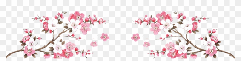 960200 W=960&h=200 - Coromose Plum Blossom Flowers Butterfly Wall Decal #1017566