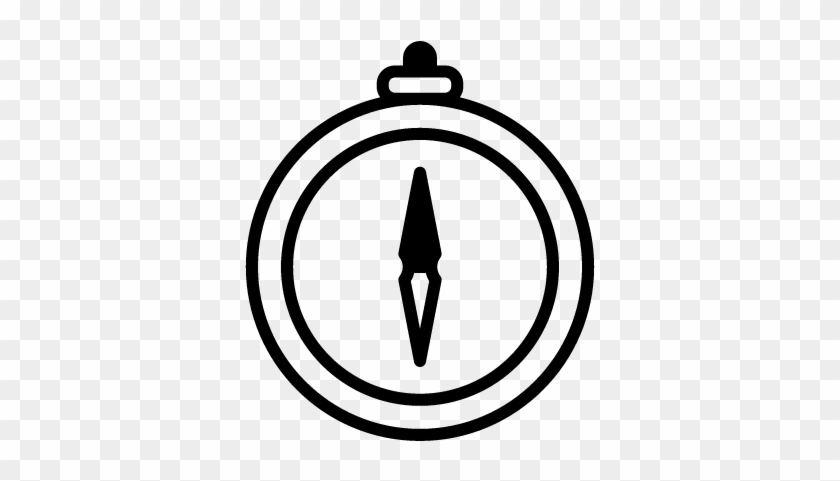Compass Pointing North And South Vector - Compass #1018010